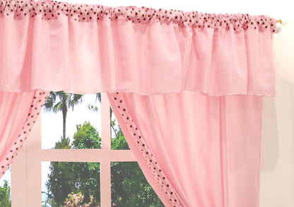 Cortina para quarto Ursinha Rosa 2 metros