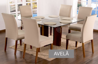 Capa de Cadeira Elástica Avelã 06 Lugares