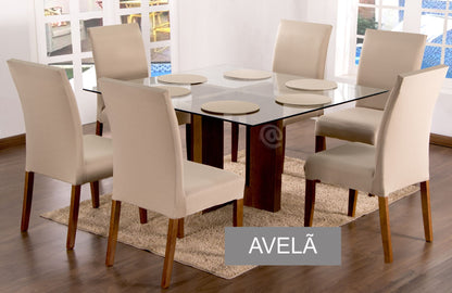 Capa de Cadeira Elástica Avelã 06 Lugares