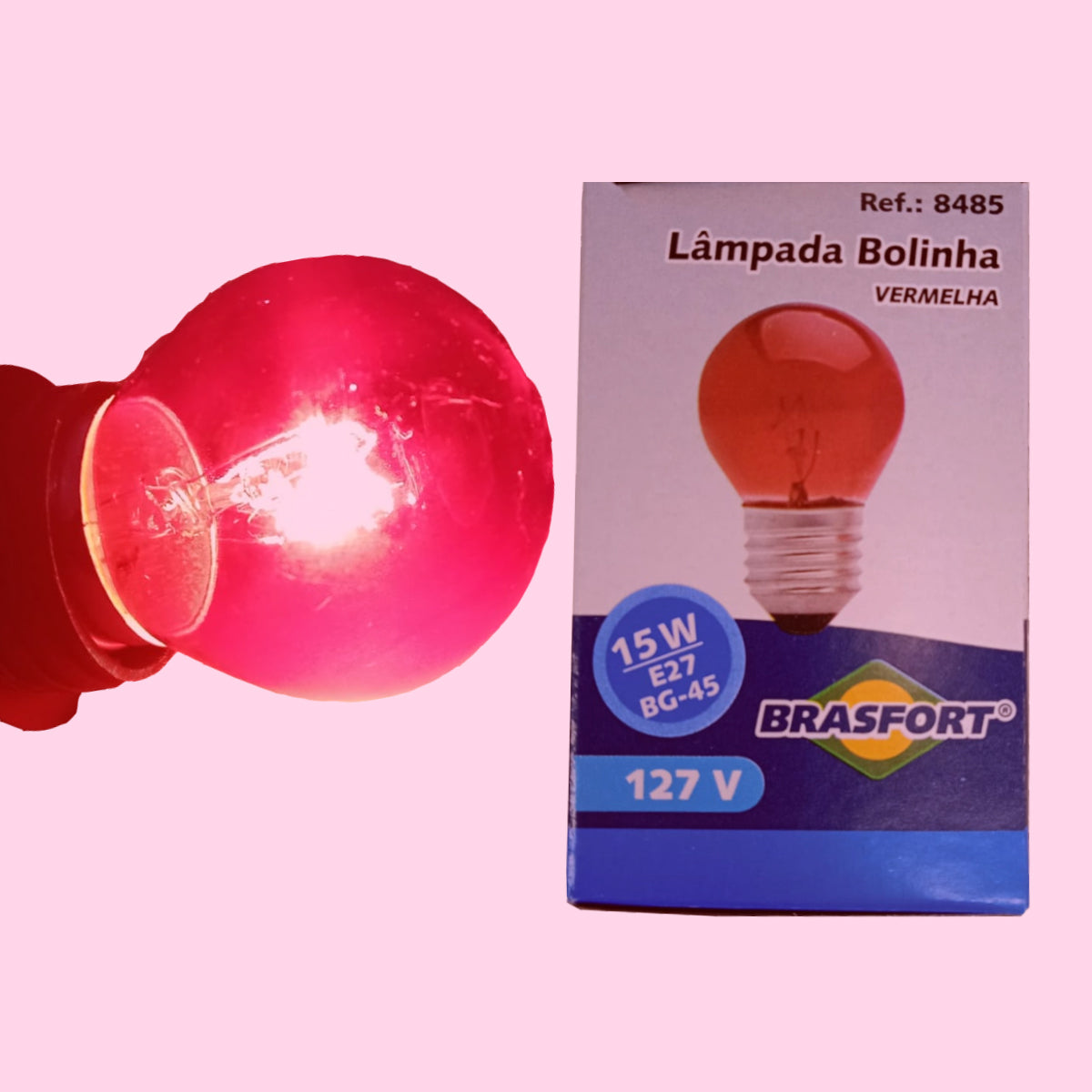 Lampada Bolinha Decorativa Colorida Abajur Festa 15WX127V Mini Bulbo Lustre