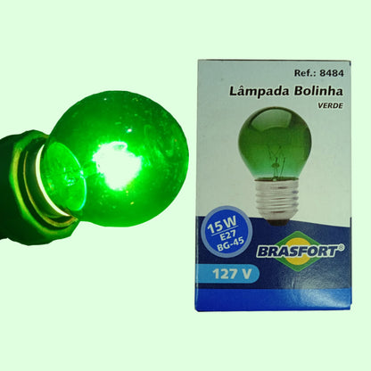 Lampada Bolinha Decorativa Colorida Abajur Festa 15WX127V Mini Bulbo Lustre