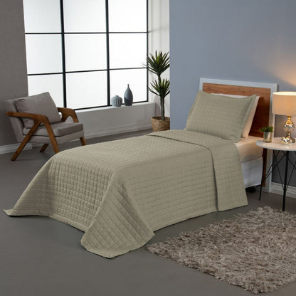 Kit Cobre Leito Matelado Copacabana 2 Peças Solteiro 100% Poliéster Micropercal