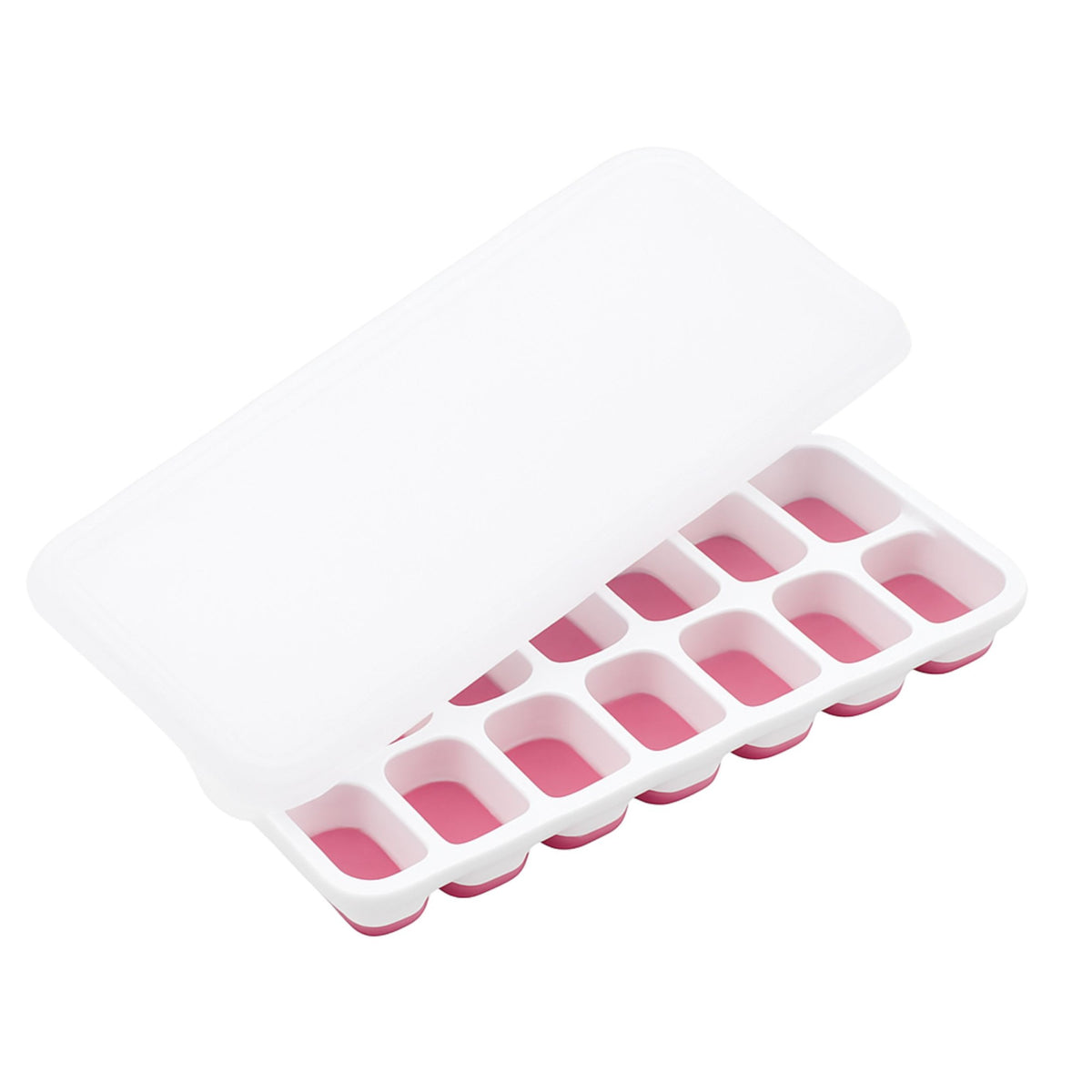 Forma de gelo fundo de silicone com tampa