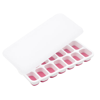 Forma de gelo fundo de silicone com tampa