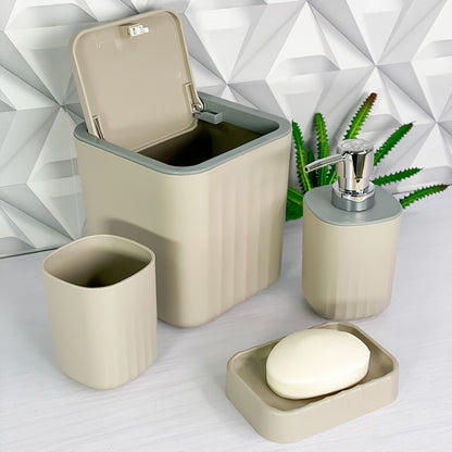 Kit Banheiro Lavabo 4 Peças Resistente e Moderno