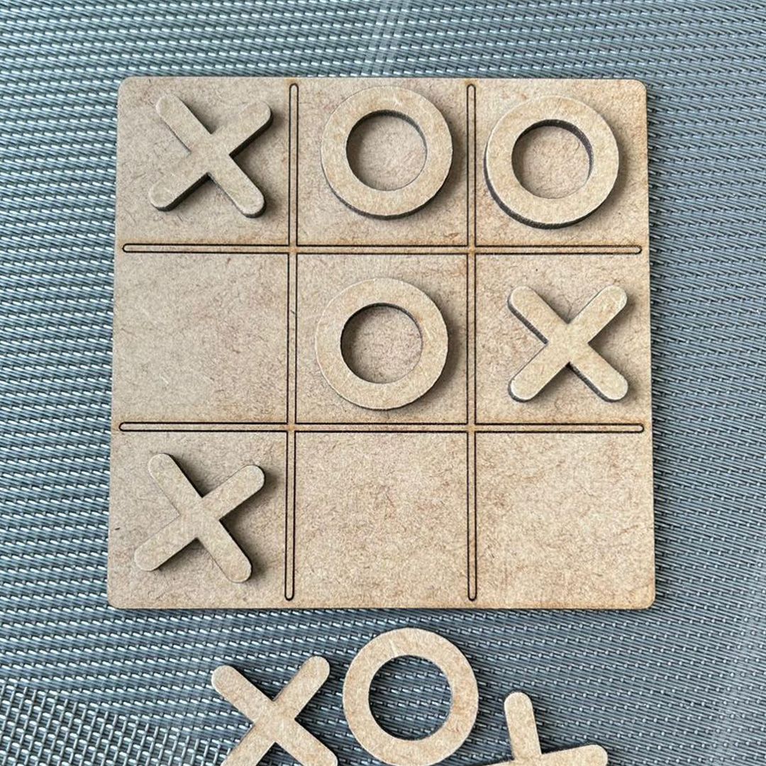 Jogo da Velha em MDF Lembrancinha Educativa com Tabuleiro